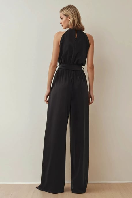 Brede Been Halter Nek Jumpsuit - Image 4
