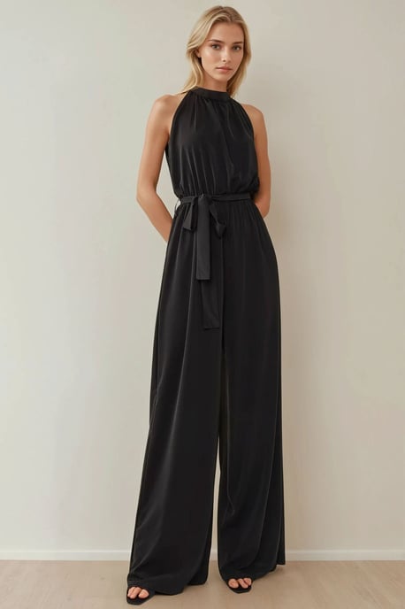 Brede Been Halter Nek Jumpsuit - Image 5
