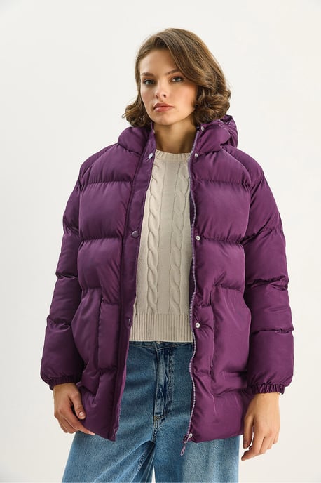 Hooded Puffer Down Coat - Image 2