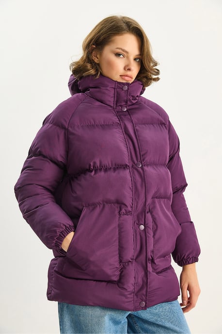 Hooded Puffer Down Coat - Image 3