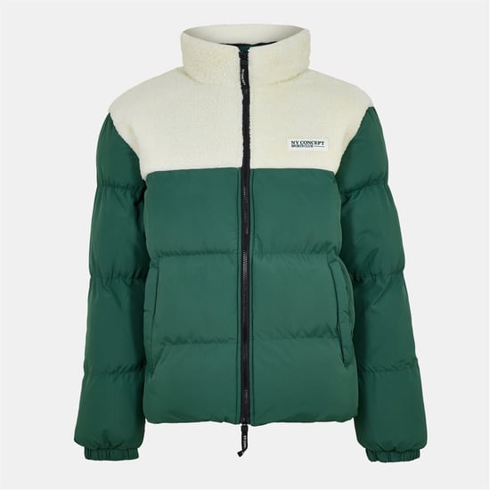 Men's NY Concept Aspen Zipped Pocket Puffer Jacket in Green - Image 1