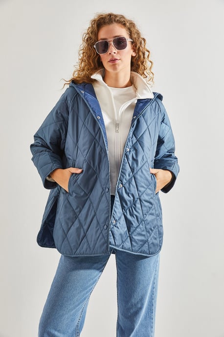 Gebreide Oversized Gewatteerde Jas met Capuchon - Image 4