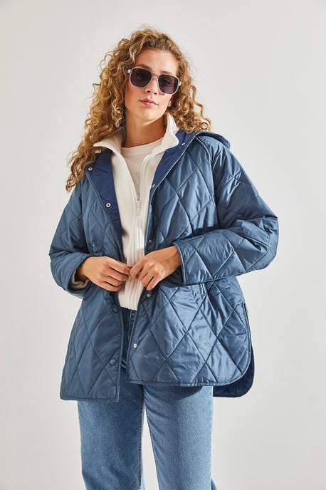 Gebreide Oversized Gewatteerde Jas met Capuchon - Image 6