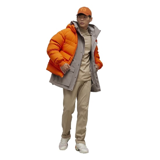 Men's adidas Cl Puffy Jacket in Orange - Image 4