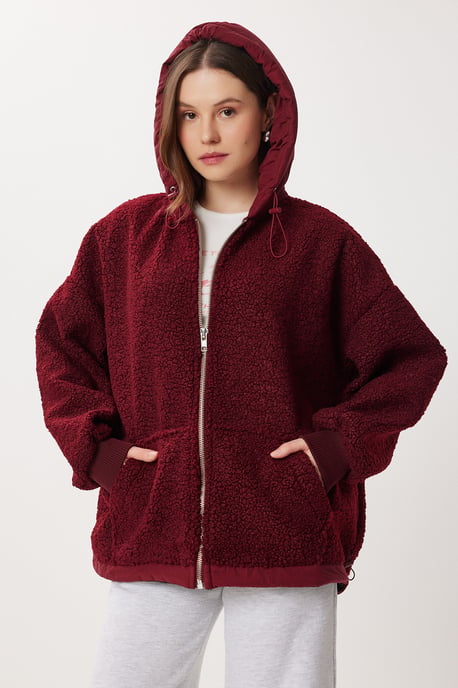 Oversized Hooded Plyschkappan - Image 3