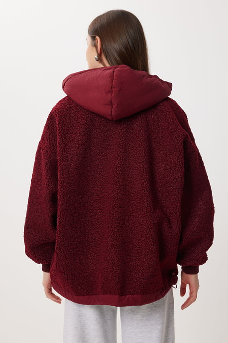Oversized Hooded Plyschkappan - Image 6