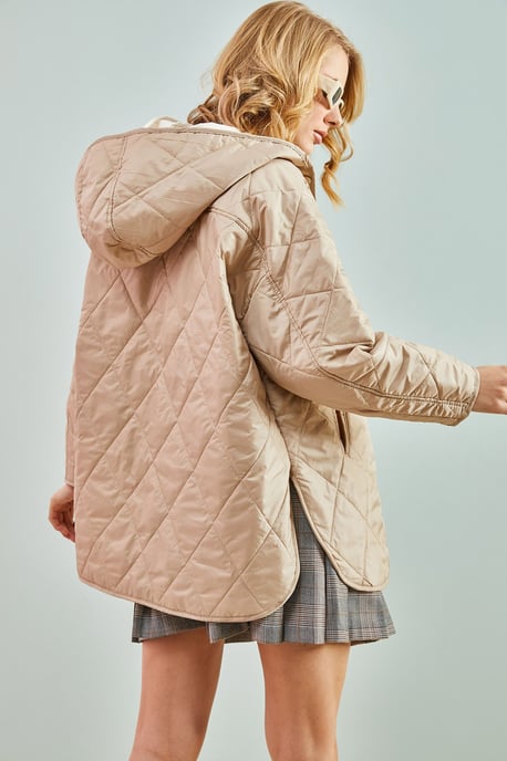 Gekapte Oversized Gewatteerde Donsjas - Image 5