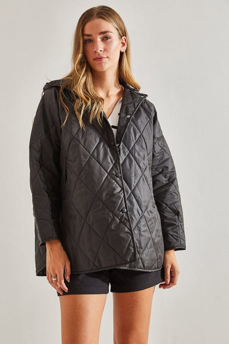 Gekapte Oversized Gewatteerde Donsjas - Image 3