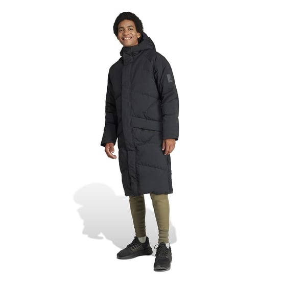 Men's adidas Big Baffle Puffer Jacket in Black - Image 2