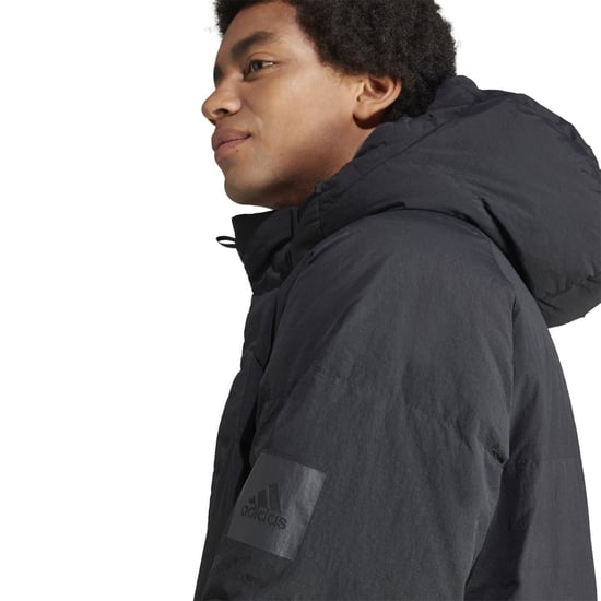 Men's adidas Big Baffle Puffer Jacket in Black - Image 6