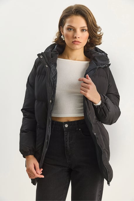 Hooded Puffer Down Coat - Image 2