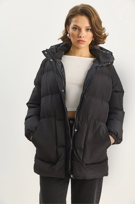 Hooded Puffer Down Coat - Image 3