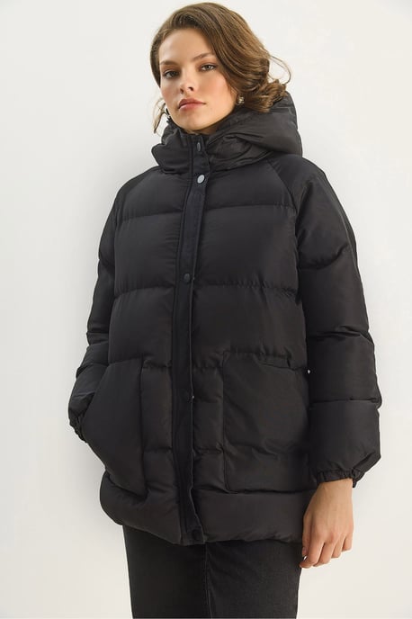 Hooded Puffer Down Coat - Image 4