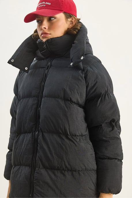 Överdimensionerad Huvan Pufferjacka - Image 6