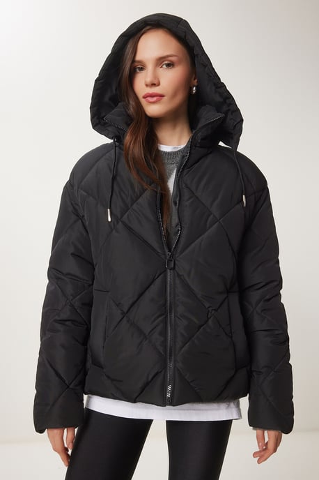 Hooded Tjock Puff Dunjacka med Dragkedja - Image 4