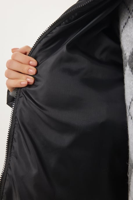 Hooded Tjock Puff Dunjacka med Dragkedja - Image 5