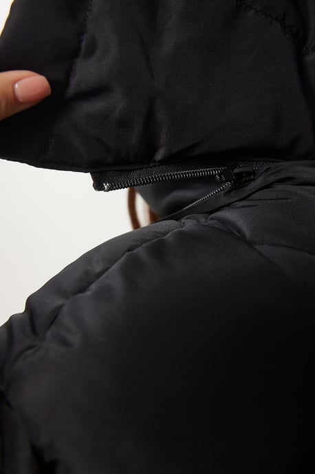 Hooded Tjock Puff Dunjacka med Dragkedja - Image 6