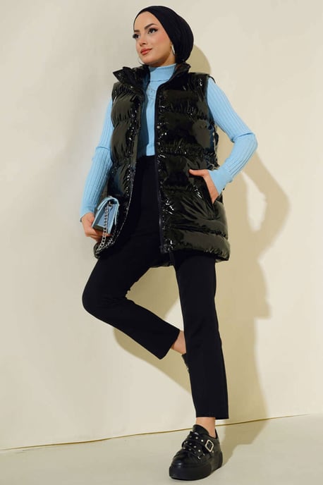 Glanzende Puffer Vest - Image 2