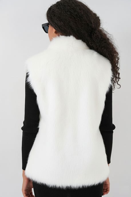 Mouflon Fur Sjaalkraag Vest - Image 3