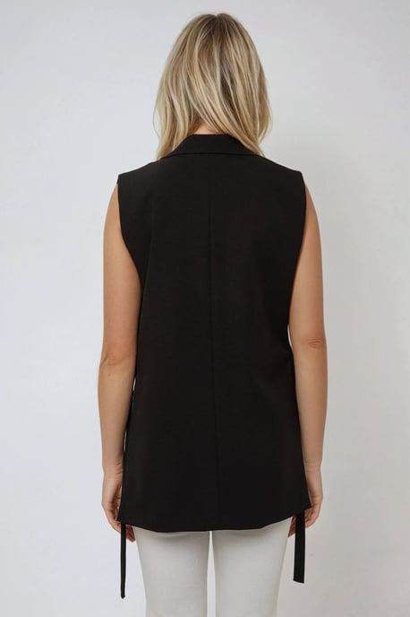Accessory Detailed Vest with Jacket Collar - Image 6
