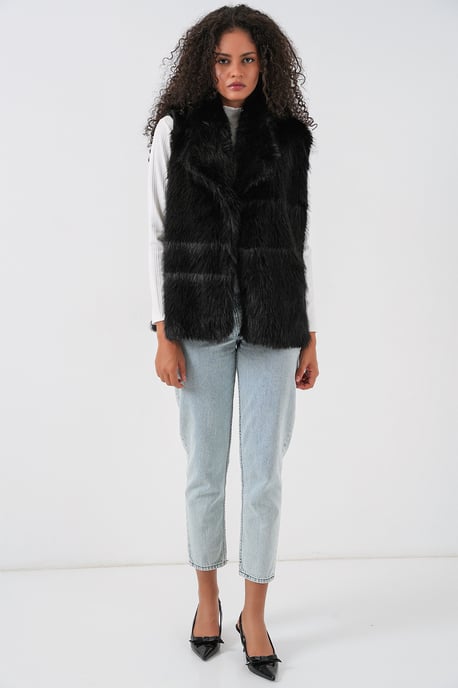 Mouflon Fur Sjaalkraag Vest - Image 2