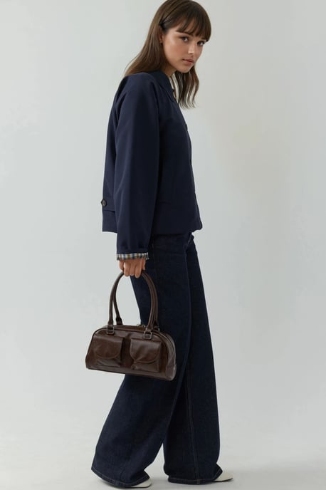 Gekleed Ruit Motief Voering Jacket met Knopsluiting - Image 5