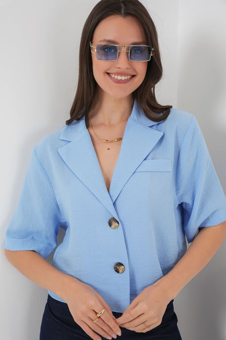 Geknopt Korte Blouse - Image 1