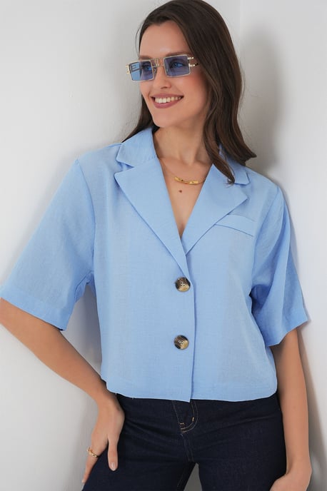 Geknopt Korte Blouse - Image 4