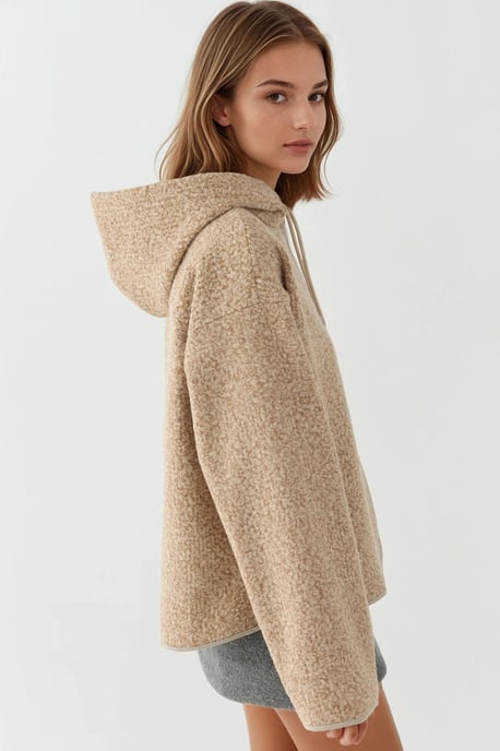Gelaagde Volledige Rits Comfort Fit Hoodie Jacket - Image 2