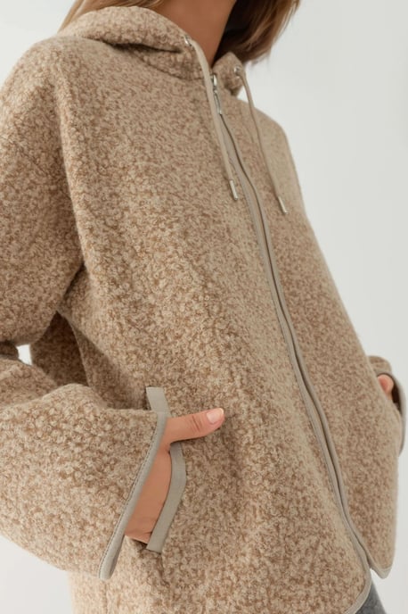 Gelaagde Volledige Rits Comfort Fit Hoodie Jacket - Image 4