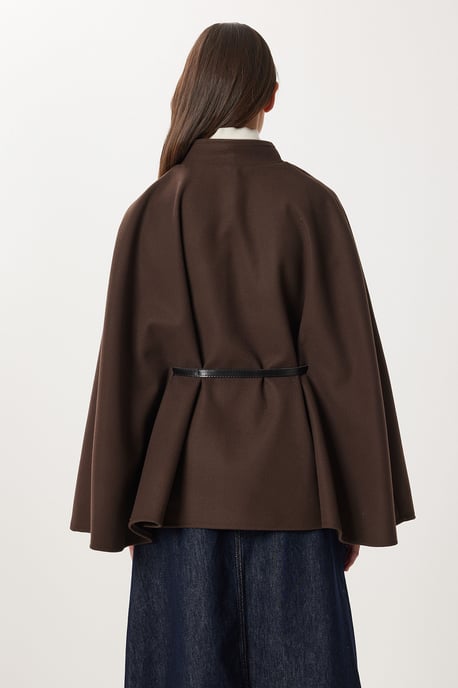 Texturerad poncho med bälte - Image 5