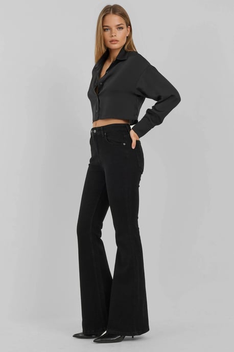 High Waist Flare Jeans - Image 3