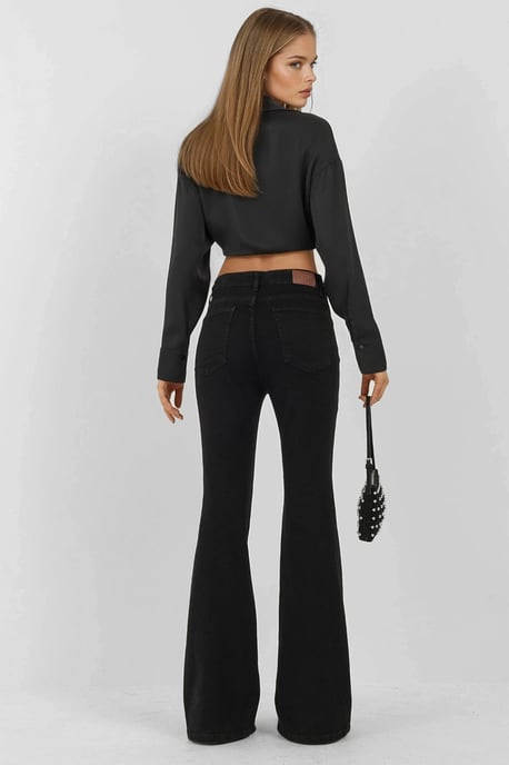 High Waist Flare Jeans - Image 4