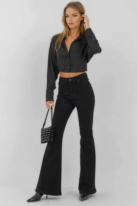 High Waist Flare Jeans - Image 6