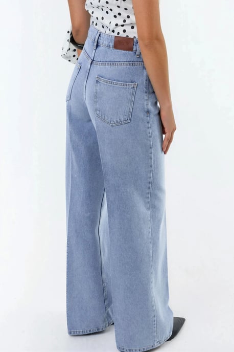 Brede Pijpen Rauwe Denim Jeans - Image 2