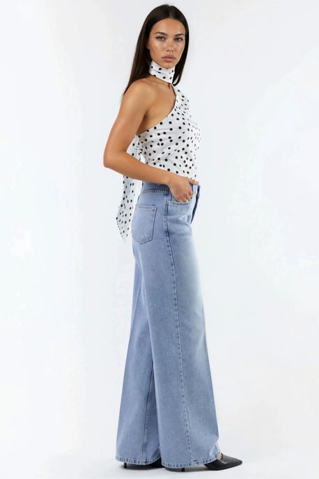 Brede Pijpen Rauwe Denim Jeans - Image 5