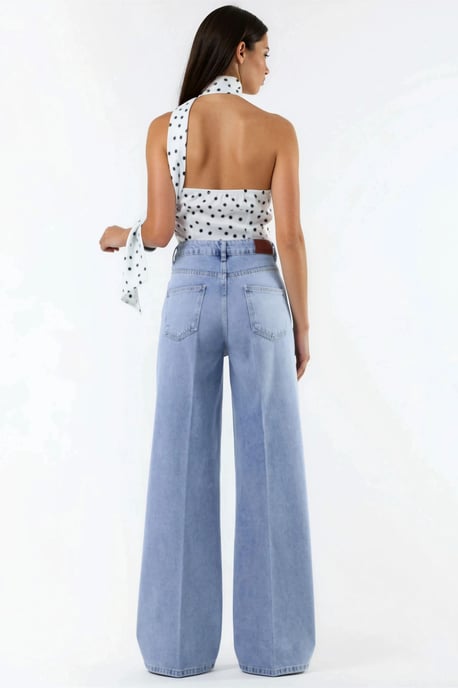 Brede Pijpen Rauwe Denim Jeans - Image 6