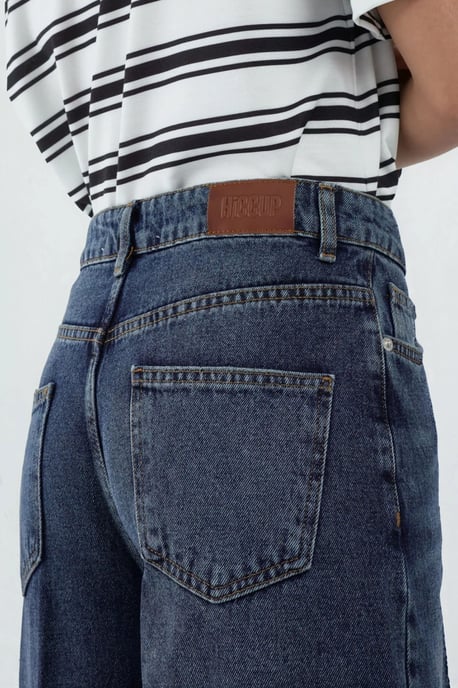 Brede Pijpen Ruwe Denim Jeans - Image 3