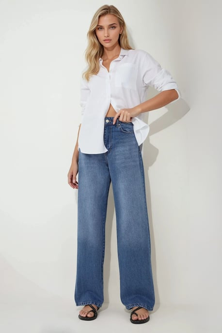 Baggy Fit Denim Jeans - Image 3