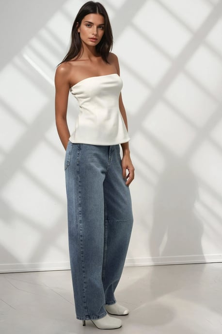 Brede Pijpen Baggy Fit Denim Jeans - Image 2