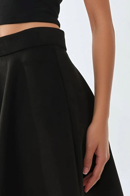 Hoge Taille Faux Suède Minirok met Ritsluiting - Image 5