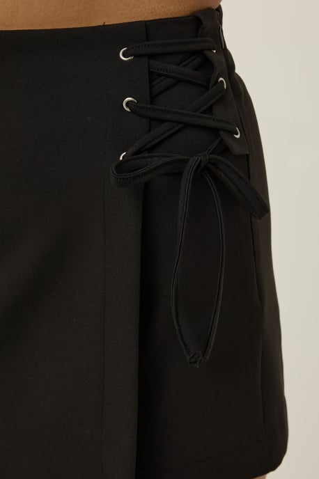 Hoge taille korte rok met strikdetail - Image 6