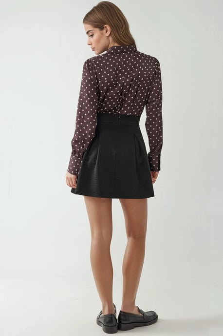 Plissé Mini Rok met Ritsluiting - Image 3