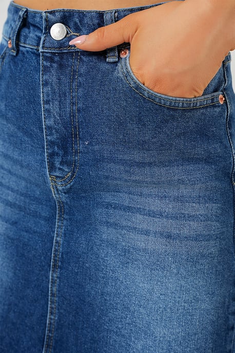 Slim Fit Mini Jeansrok met Knopen - Image 6