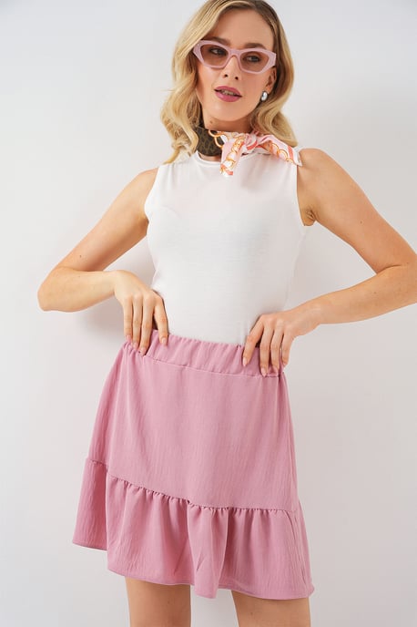 Textuurminirok met voering - Image 1