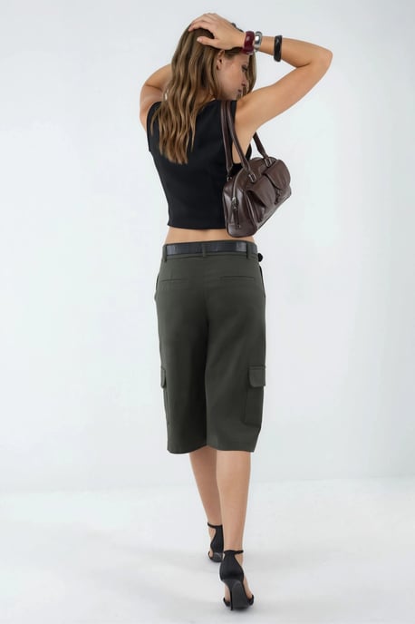 Low Waist Cargo Shorts (Without Belt) - Image 3