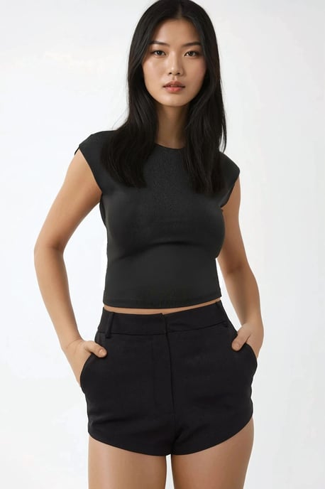 High Waist Straight Leg Shorts - Image 2