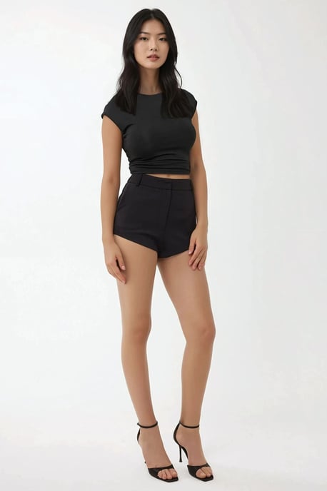 High Waist Straight Leg Shorts - Image 4