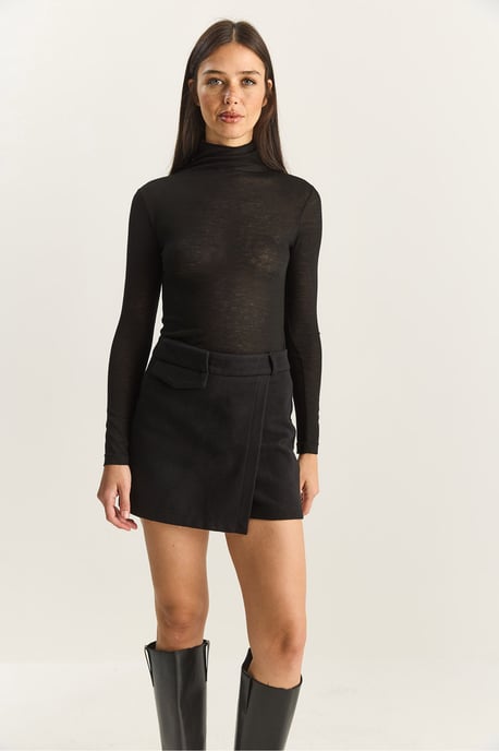 Hoge Taille Strakke Mini Shorts met Zak - Image 5