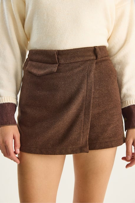 Hoge Taille Strakke Mini Shorts met Zak - Image 5